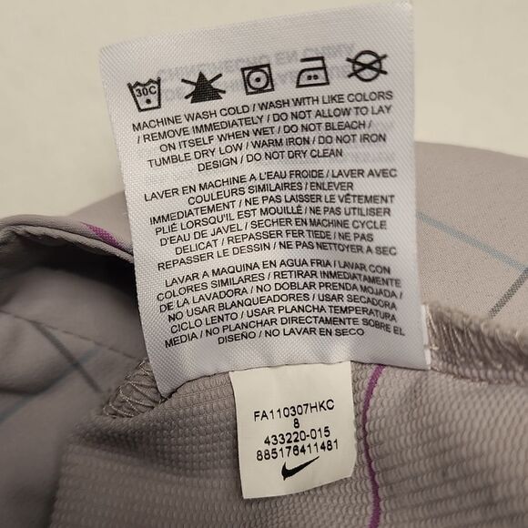 Nike Dri-Fit Golf Shorts Men's Size 8 Pinstripes Deep Pockets Logo Embroidered - Picture 10 of 11